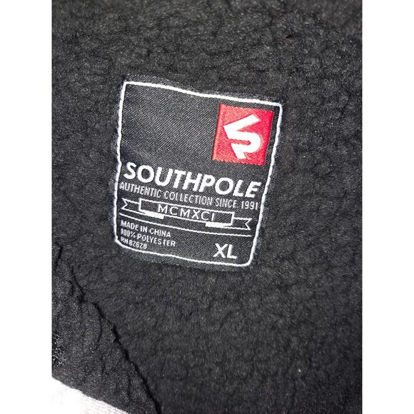 NWT SouthPole Heather Gray Full Zip Fleece Lined Sweatshirt Size XL - Picture 5 of 10
